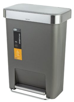 simplehuman - 45 Litre Liner Pocket Pedal Bin - Grey